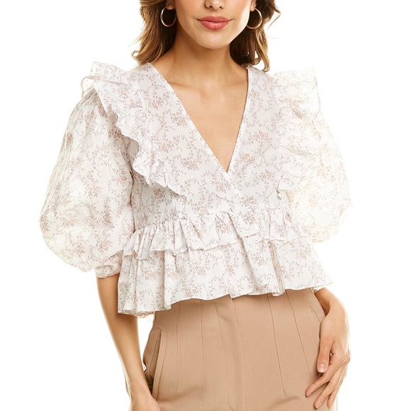 NWT, BOTANIK STUDIO Ruffle Top, Medium - Picture 1 of 2